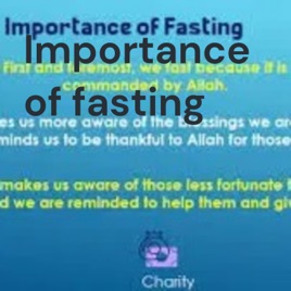 Importance of fasting